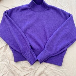 & other stories mock neck sweater in lilac